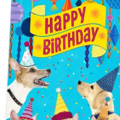 Hallmark 16" Party Cats And Dogs Jumbo Birthday Card From All -Gift Wrap Store Party Cats Dogs Birthday Card From Us 1299CBG3004 04