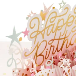 Hallmark Here's To A Happy Year Ahead 3D Pop-Up Birthday Card -Gift Wrap Store Party Decorations 3D PopUp Birthday Card 1299LAD2899 04