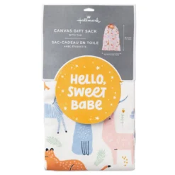 Hallmark 28" Pastel Animals Large Fabric Gift Bag With Tag -Gift Wrap Store Pastel Animals Fabric Gift Sack With Tag 1499EGB7167 07