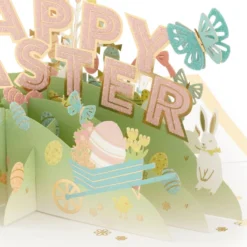 Hallmark Happy Surprises 3D Pop-Up Easter Card -Gift Wrap Store Pastel Eggs 3D PopUp Easter Card 1299IRC7072 04
