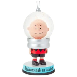 Hallmark Peanuts® Charlie Brown Big Dreams Snow Globe -Gift Wrap Store Peanuts Charlie Brown Figurine Big Dreams Snow Globe 1PAJ3548 03