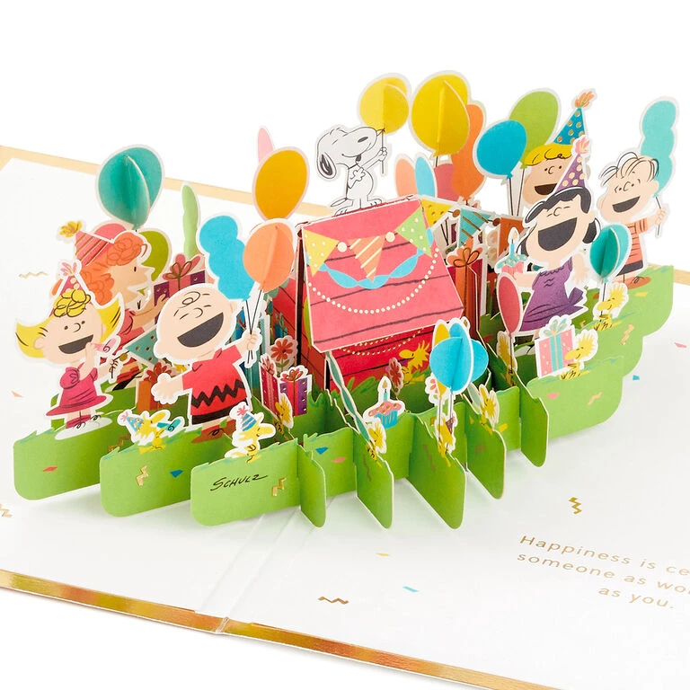 Hallmark Peanuts® Gang Celebrating You 3D Pop-Up Birthday Card 1 Hallmark Peanuts® Gang Celebrating You 3D Pop-Up Birthday Card