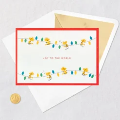 Hallmark Peanuts® Snoopy Joy To The World 3D Pop-Up Christmas Card -Gift Wrap Store Peanuts Snoopy and Woodstock 3D PopUp Christmas Card 1499IXC8994 05