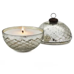 Hallmark Fresh-Cut Pine Mercury Glass Ball Ornament Candle -Gift Wrap Store PineScented Mercury Glass Ball Ornament Candle 1XKT5055 03