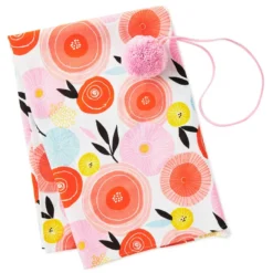 Hallmark 26" Modern Floral Fabric Gift Wrap With Elastic Band 8 Hallmark 26" Modern Floral Fabric Gift Wrap With Elastic Band -Gift Wrap Store PinkandOrange Floral Square Flat Wrapping Cloth 1299EJR6378 03