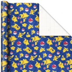 Hallmark Assorted Pokémon Wrapping Paper 3-Pack, 60 Sq. Ft. -Gift Wrap Store Pokmon Wrapping Paper for Kids Birthdays 5EWR2645 04