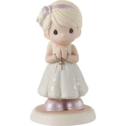 Precious Moments Blessings On Your First Communion Blonde Girl Figurine, 5.3"