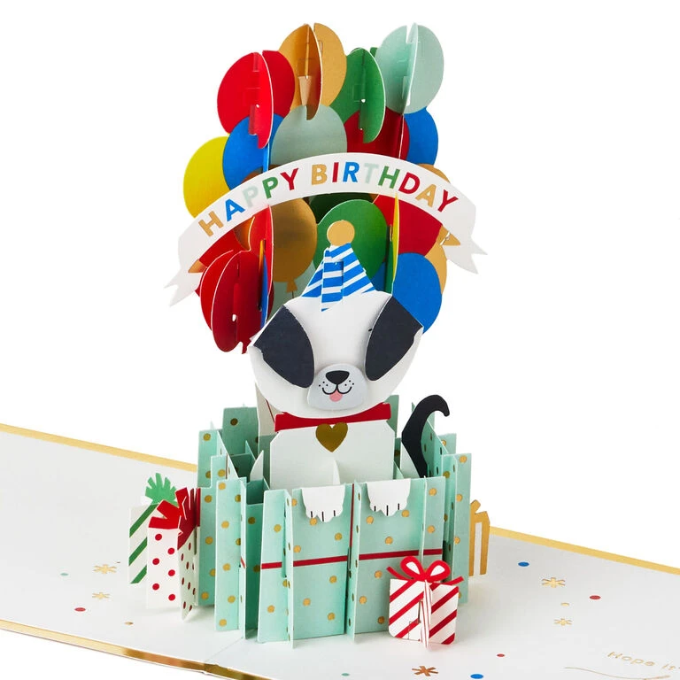 Hallmark It's Your Day Puppy In Present 3D Pop-Up Birthday Card 1 Hallmark It's Your Day Puppy In Present 3D Pop-Up Birthday Card