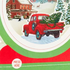 Hallmark Red Truck Snow Globe Musical 3D Pop-Up Christmas Card With Motion -Gift Wrap Store Red Truck Snowglobe 3D PopUp Music Motion Christmas Card 1299XOD9992 05