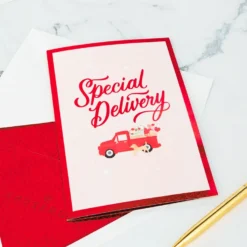 Hallmark Special Delivery 3D Pop-Up Valentine's Day Card 16 Hallmark Special Delivery 3D Pop-Up Valentine's Day Card -Gift Wrap Store Red Truck With Flowers 3D PopUp Valentines Day Card 1299IAV6066 07
