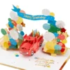 Hallmark Celebrating You Red Truck And Banner 3D Pop-Up Birthday Card