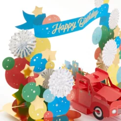 Hallmark Celebrating You Red Truck And Banner 3D Pop-Up Birthday Card 13 Hallmark Celebrating You Red Truck And Banner 3D Pop-Up Birthday Card -Gift Wrap Store Red Truck and Banner 3D PopUp Birthday Card 1299LAD2896 04