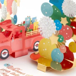 Hallmark Celebrating You Red Truck And Banner 3D Pop-Up Birthday Card 14 Hallmark Celebrating You Red Truck And Banner 3D Pop-Up Birthday Card -Gift Wrap Store Red Truck and Banner 3D PopUp Birthday Card 1299LAD2896 05