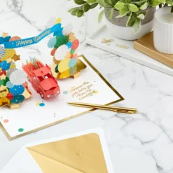 Hallmark Celebrating You Red Truck And Banner 3D Pop-Up Birthday Card 17 Hallmark Celebrating You Red Truck And Banner 3D Pop-Up Birthday Card -Gift Wrap Store Red Truck and Banner 3D PopUp Birthday Card 1299LAD2896 08