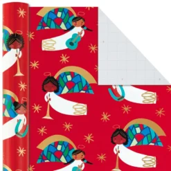 Hallmark Santa Fun 3-Pack Christmas Wrapping Paper Assortment, 120 Sq. Ft. -Gift Wrap Store Santa Fun Hallmark Mahogany Christmas Wrapping Paper 5JXW1037 07