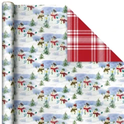 Hallmark Christmas Classics 3-Pack Reversible Wrapping Paper Assortment, 120 Sq. Ft. 11 Hallmark Christmas Classics 3-Pack Reversible Wrapping Paper Assortment, 120 Sq. Ft. -Gift Wrap Store Santa and Plaids Assorted Reversible Gift Wrap 5JXW1070 06