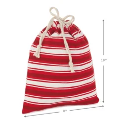 Hallmark 10" And 20" Santa And Stripes 2-Pack Fabric Christmas Gift Bags 9 Hallmark 10" And 20" Santa And Stripes 2-Pack Fabric Christmas Gift Bags -Gift Wrap Store Santa and Stripes Medium and XL Fabric Gift Bags XGB4902 04