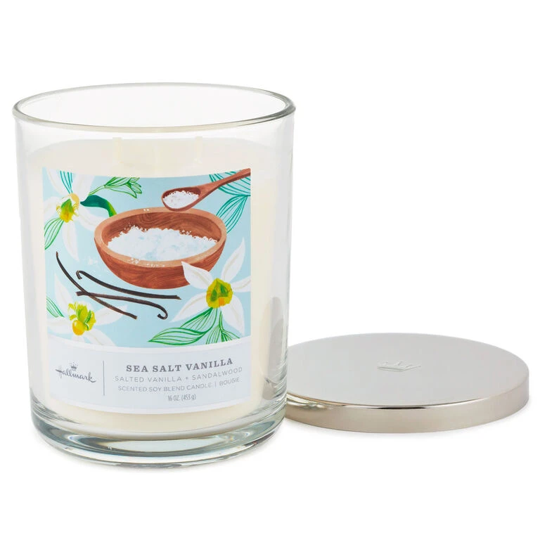 Hallmark Sea Salt Vanilla 3-Wick Jar Candle, 16 Oz. 3 Hallmark Sea Salt Vanilla 3-Wick Jar Candle, 16 Oz. - Image 3