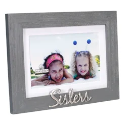 Malden Sisters Gray Distressed Wood Picture Frame, 4x6/5x7 3 Malden Sisters Gray Distressed Wood Picture Frame, 4x6/5x7 -Gift Wrap Store Sisters Gray Wood Matted Picture Frame 332346 02