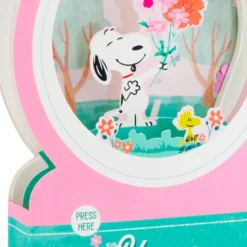 Hallmark Peanuts® Snoopy Snow Globe 3D Pop-Up Mother's Day Card With Motion -Gift Wrap Store Snoopy 3D PopUp Mothers Day Card With Motion 1299MEJ8033 04