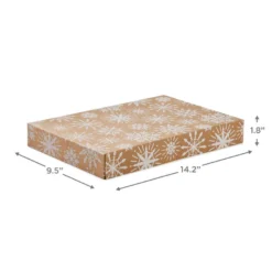 Hallmark Snowflakes And Stripes 12-Pack Designed Brown Shirt Boxes -Gift Wrap Store Snowflakes and Stripes 12Pack Designed Shirt Boxes 5XBC1123 03