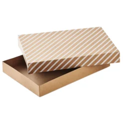 Hallmark Snowflakes And Stripes 12-Pack Designed Brown Shirt Boxes -Gift Wrap Store Snowflakes and Stripes 12Pack Designed Shirt Boxes 5XBC1123 04
