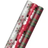 Hallmark Snow Merry 3-Pack Foil Christmas Wrapping Paper Assortment, 60 Sq. Ft.