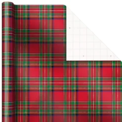 Hallmark Snow Merry 3-Pack Foil Christmas Wrapping Paper Assortment, 60 Sq. Ft. -Gift Wrap Store Snowmen and Plaid Foil Christmas Wrapping Paper 5JXW1061 07