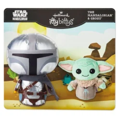 Hallmark Itty Bittys® Star Wars™ The Mandalorian™ And Grogu™ Plush, Set Of 2 -Gift Wrap Store Star Wars Mandalorian and Grogu Plush itty bittys 2Pack 1KDD2106 03