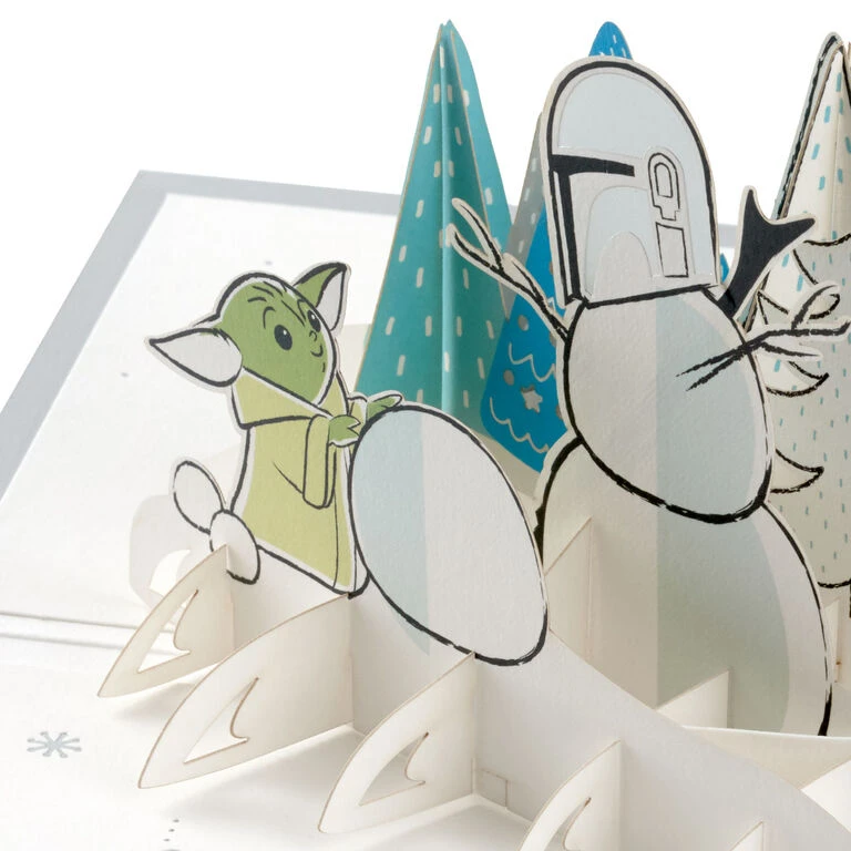 Hallmark Star Wars: The Mandalorian™ Grogu™ Warm Wishes 3D Pop-Up Holiday Card 5 Hallmark Star Wars: The Mandalorian™ Grogu™ Warm Wishes 3D Pop-Up Holiday Card - Image 5