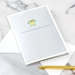 Hallmark Star Wars: The Mandalorian™ Grogu™ Warm Wishes 3D Pop-Up Holiday Card 16 Hallmark Star Wars: The Mandalorian™ Grogu™ Warm Wishes 3D Pop-Up Holiday Card -Gift Wrap Store Star Wars The Mandalorian Grogu 3D PopUp Holiday Card 1499XXH9985 07