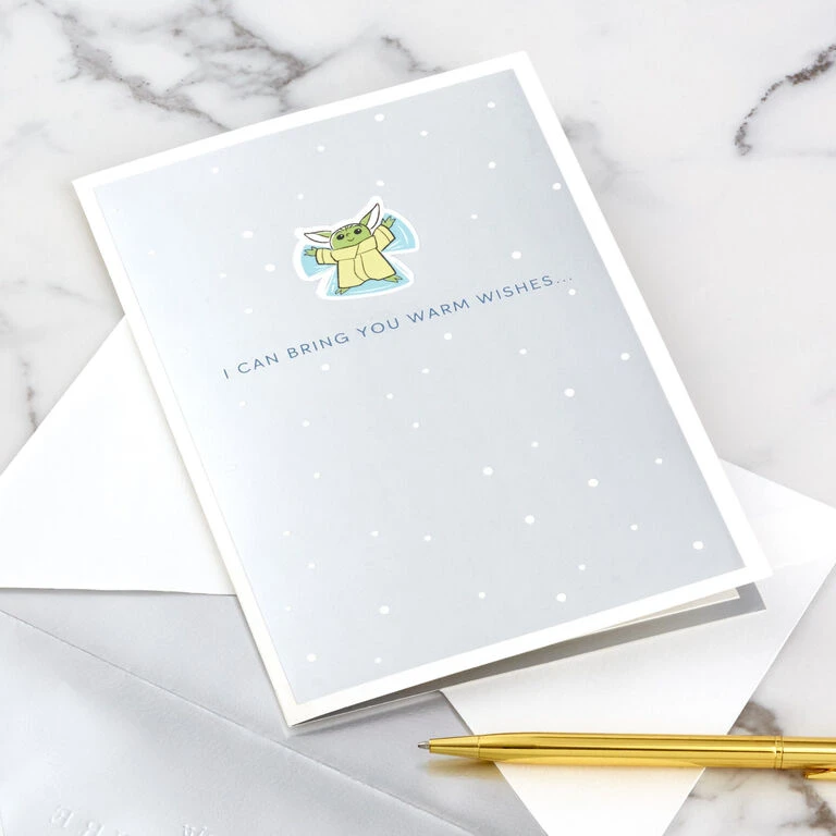 Hallmark Star Wars: The Mandalorian™ Grogu™ Warm Wishes 3D Pop-Up Holiday Card 7 Hallmark Star Wars: The Mandalorian™ Grogu™ Warm Wishes 3D Pop-Up Holiday Card - Image 7