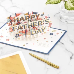 Hallmark Celebrate Stars And Pennants 3D Pop-Up Father's Day Card 13 Hallmark Celebrate Stars And Pennants 3D Pop-Up Father's Day Card -Gift Wrap Store Stars and Pennants 3D PopUp Fathers Day Card 1299IMM2045 06