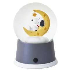 Hallmark Peanuts® Snoopy Sweet Dreams Snow Globe With Light -Gift Wrap Store Sweet Dreams Snoopy on Yellow Moon Water Globe 1BBY4760 03