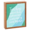 Hallmark Teaching Is Love And Optimism Wood Quote Sign, 6x7