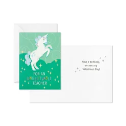 Hallmark Colorful Unicorn Classroom Valentines Set With Light-Up, Musical Mailbox 7 Hallmark Colorful Unicorn Classroom Valentines Set With Light-Up, Musical Mailbox -Gift Wrap Store Unicorn Kids Classroom Exchange Valentines and Box 5VBX2959 03