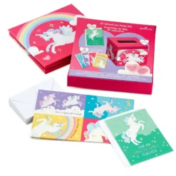 Hallmark Colorful Unicorn Classroom Valentines Set With Light-Up, Musical Mailbox 9 Hallmark Colorful Unicorn Classroom Valentines Set With Light-Up, Musical Mailbox -Gift Wrap Store Unicorn Kids Classroom Exchange Valentines and Box 5VBX2959 05