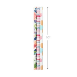 Hallmark Watercolor Tones 3-Pack Reversible Wrapping Paper, 75 Sq. Ft. Total 8 Hallmark Watercolor Tones 3-Pack Reversible Wrapping Paper, 75 Sq. Ft. Total -Gift Wrap Store Watercolor Tones 3Pack Reversible Wrapping Paper 5EWR6405 03