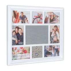 Malden Photo Collage Letterboard White Picture Frame, 18.5x16.5 -Gift Wrap Store White Photo Collage Letterboard Picture Frame 918608 02