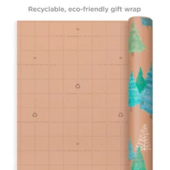 Hallmark Winter Nature Kraft Prints 3-Pack Christmas Wrapping Paper, 90 Sq. Ft. -Gift Wrap Store Winter Nature 3Pack Christmas Wrapping Paper 5JXW1051 08
