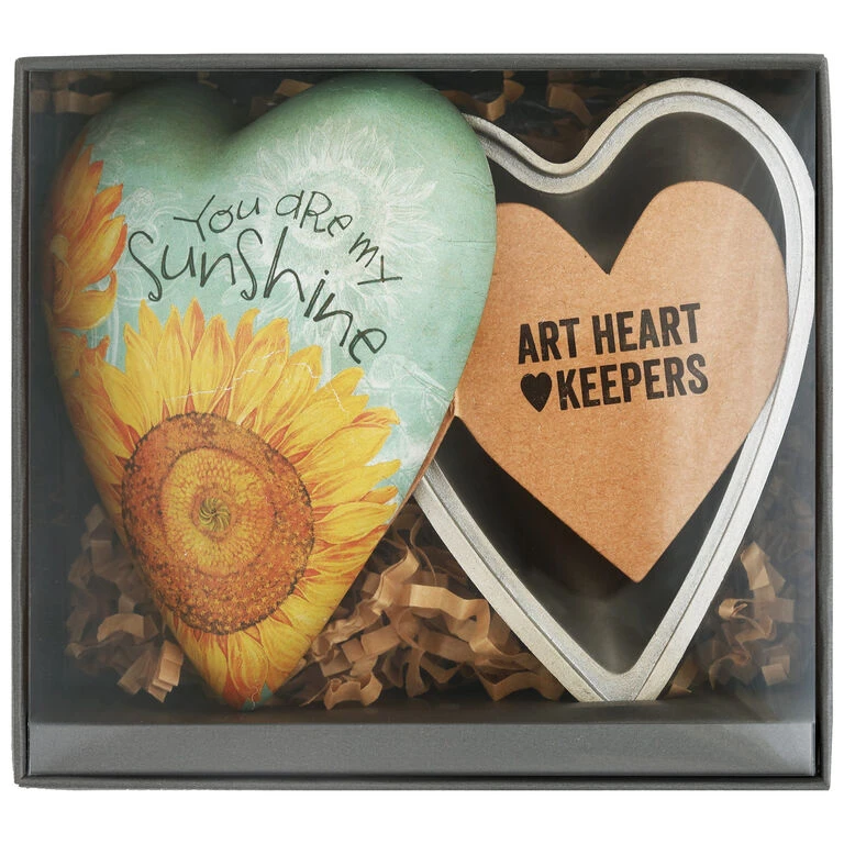 You Are My Sunshine Art Heart Trinket Box, 3.5" 2 You Are My Sunshine Art Heart Trinket Box, 3.5" - Image 2