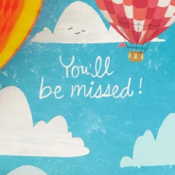 Hallmark 16" Hot Air Balloons Pop-Up Jumbo Goodbye Card -Gift Wrap Store Youll Be Missed Balloon Goodbye Card 1499CBG1018 03