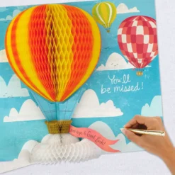 Hallmark 16" Hot Air Balloons Pop-Up Jumbo Goodbye Card -Gift Wrap Store Youll Be Missed Balloon Goodbye Card 1499CBG1018 07